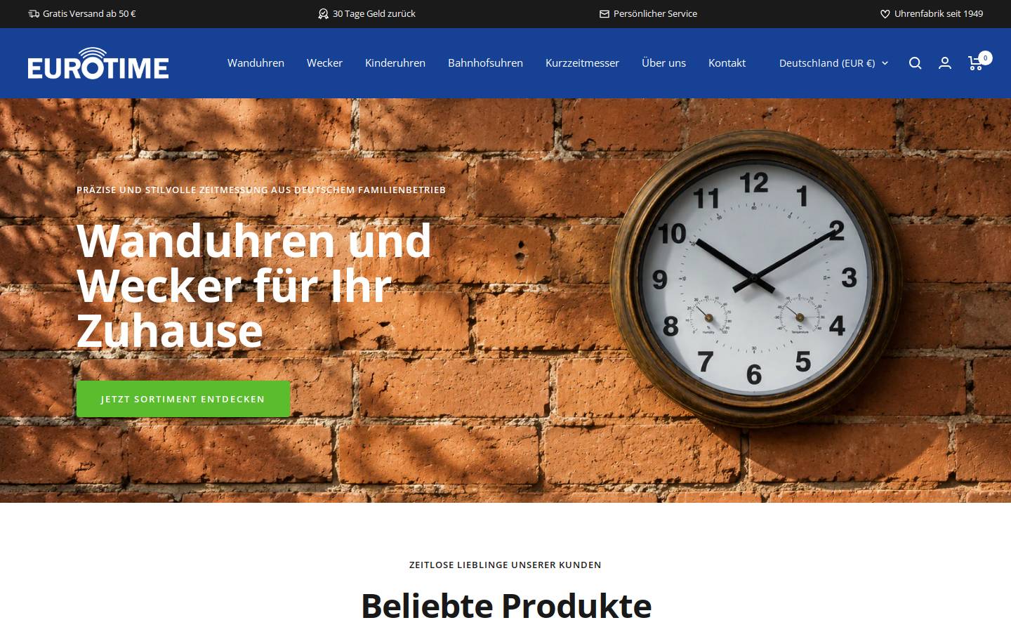 eurotime.eu homepage screenshot