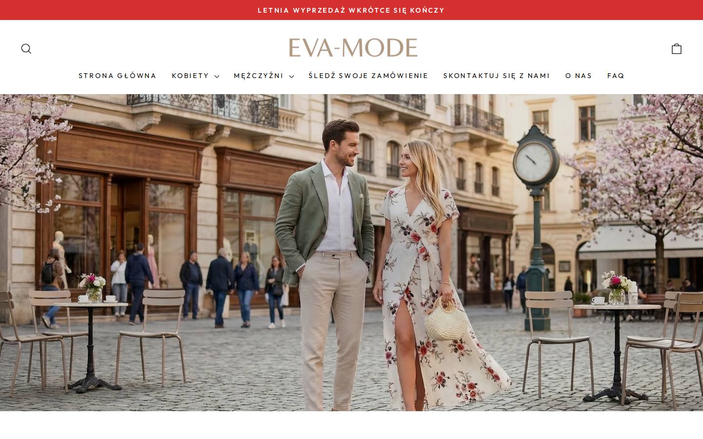 Eva Mode homepage screenshot