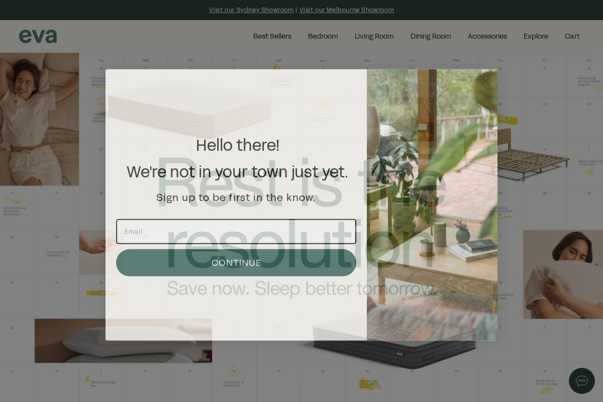 Eva homepage screenshot