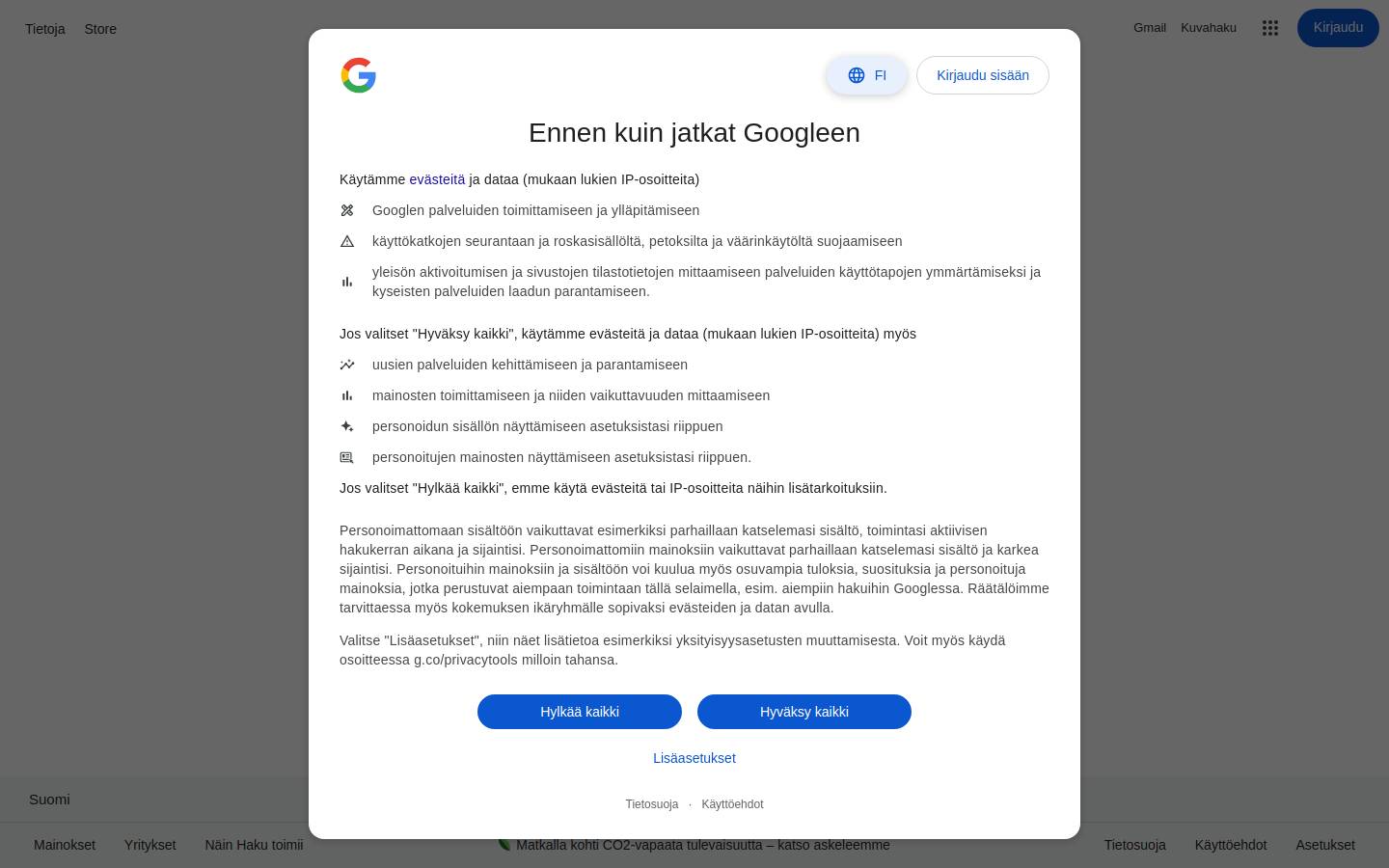 evacuumstore homepage screenshot