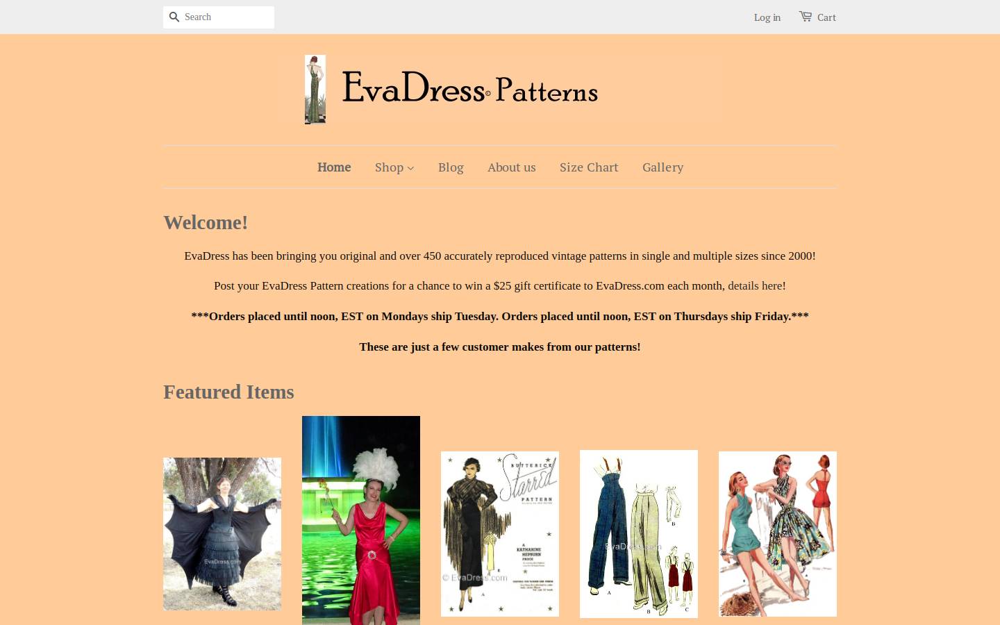 evadress.com homepage screenshot