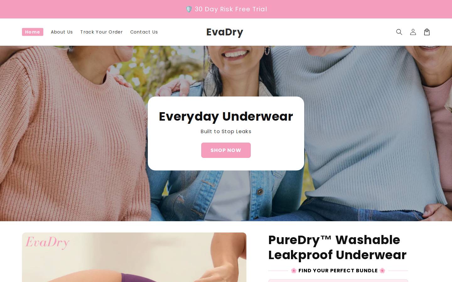 evadry.com.au homepage screenshot