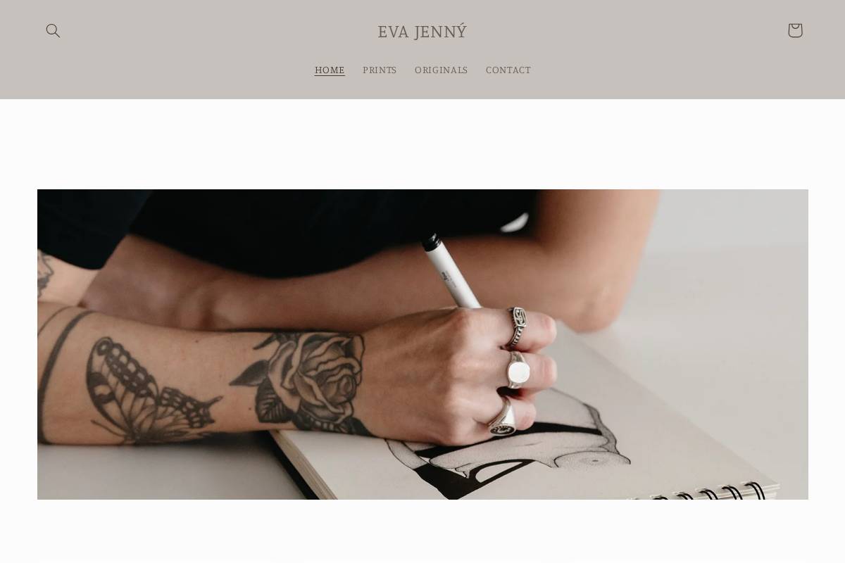 evajenny.com homepage screenshot