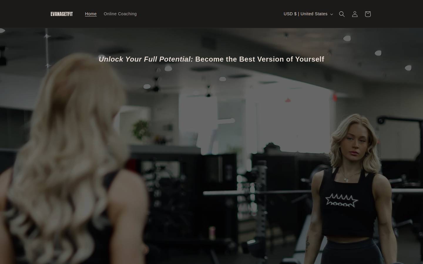 evanagetfit.com homepage screenshot