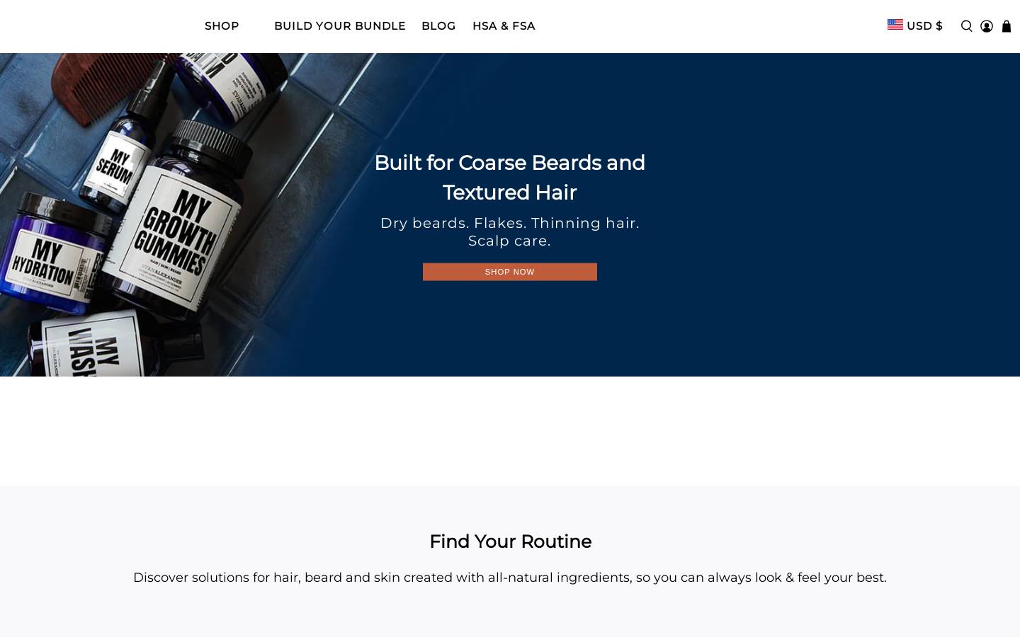 evanalexandergrooming.com homepage screenshot