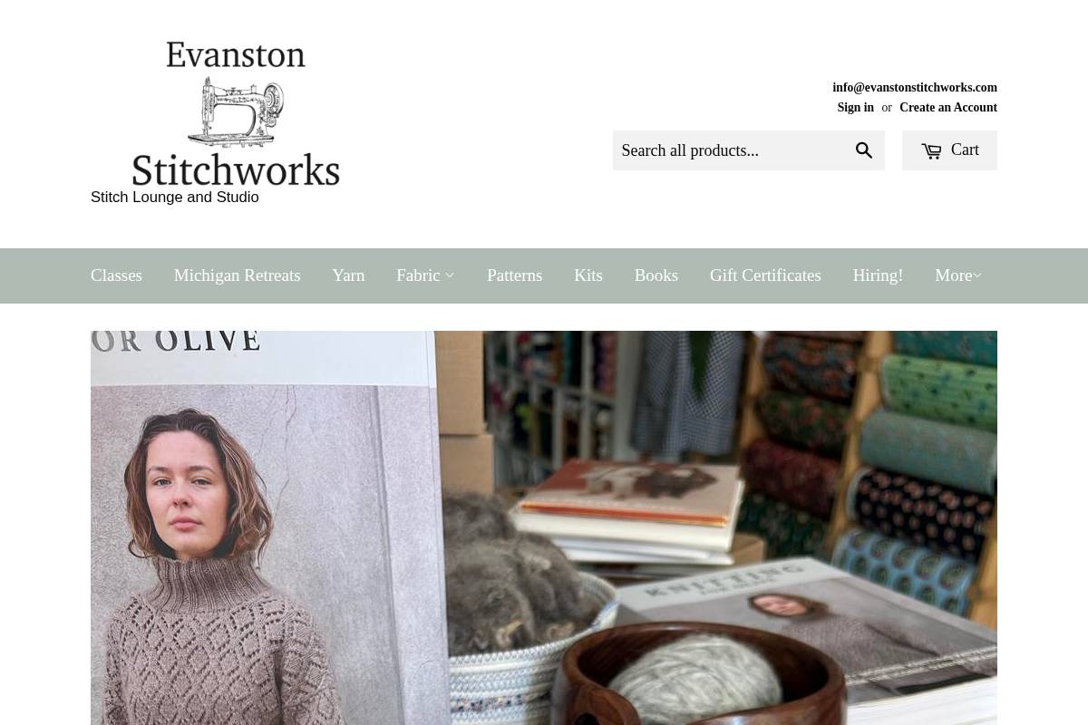 evanstonstitchworks.com homepage screenshot