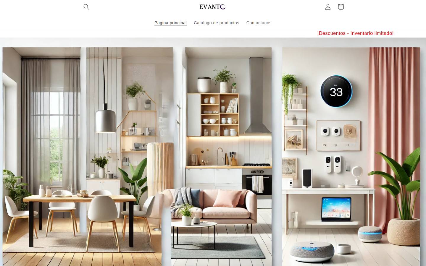 evantostore.com homepage screenshot