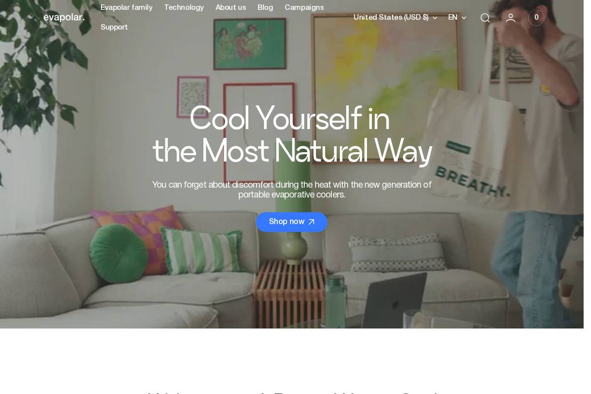 Evapolar homepage screenshot