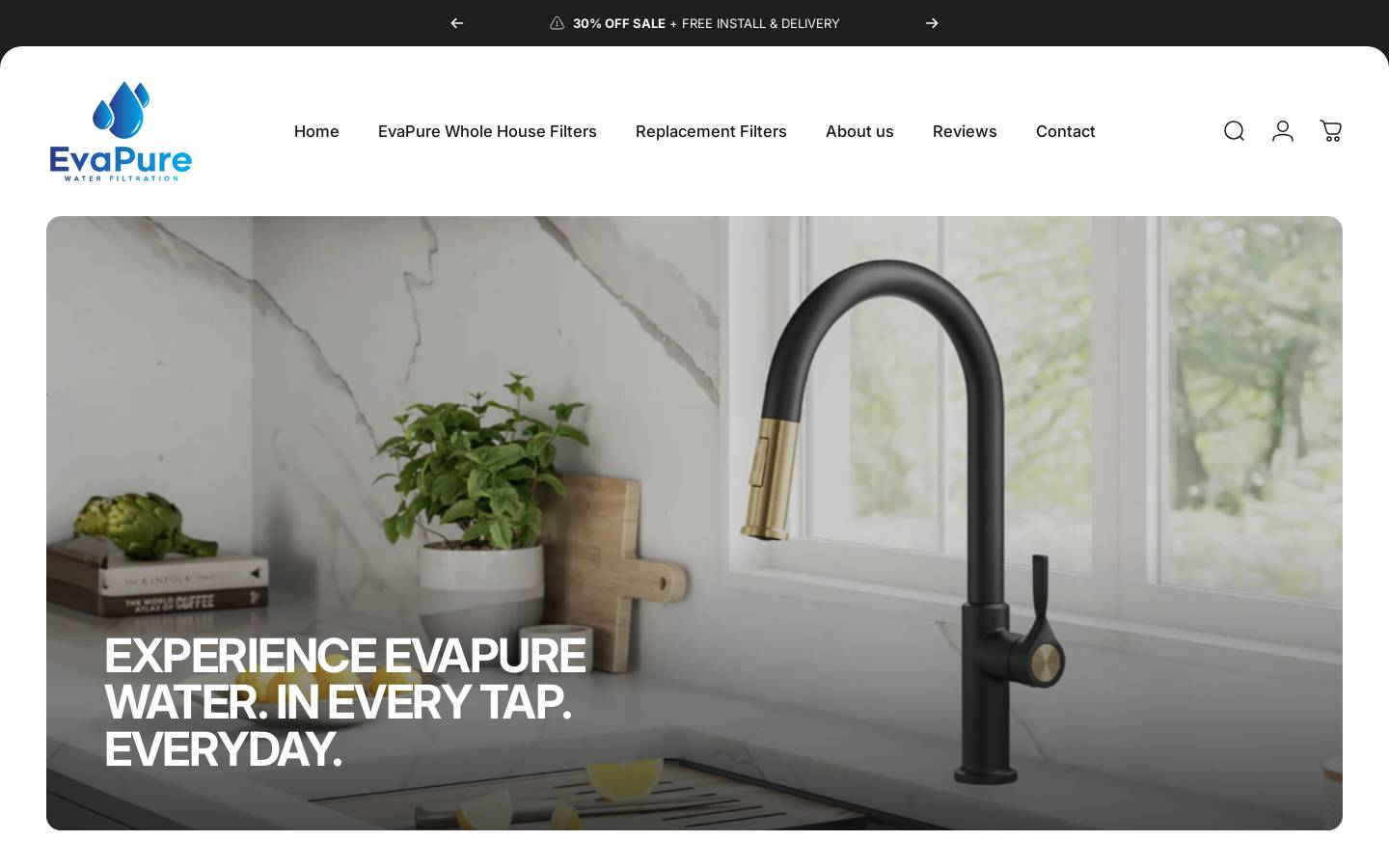 evapure.com.au homepage screenshot