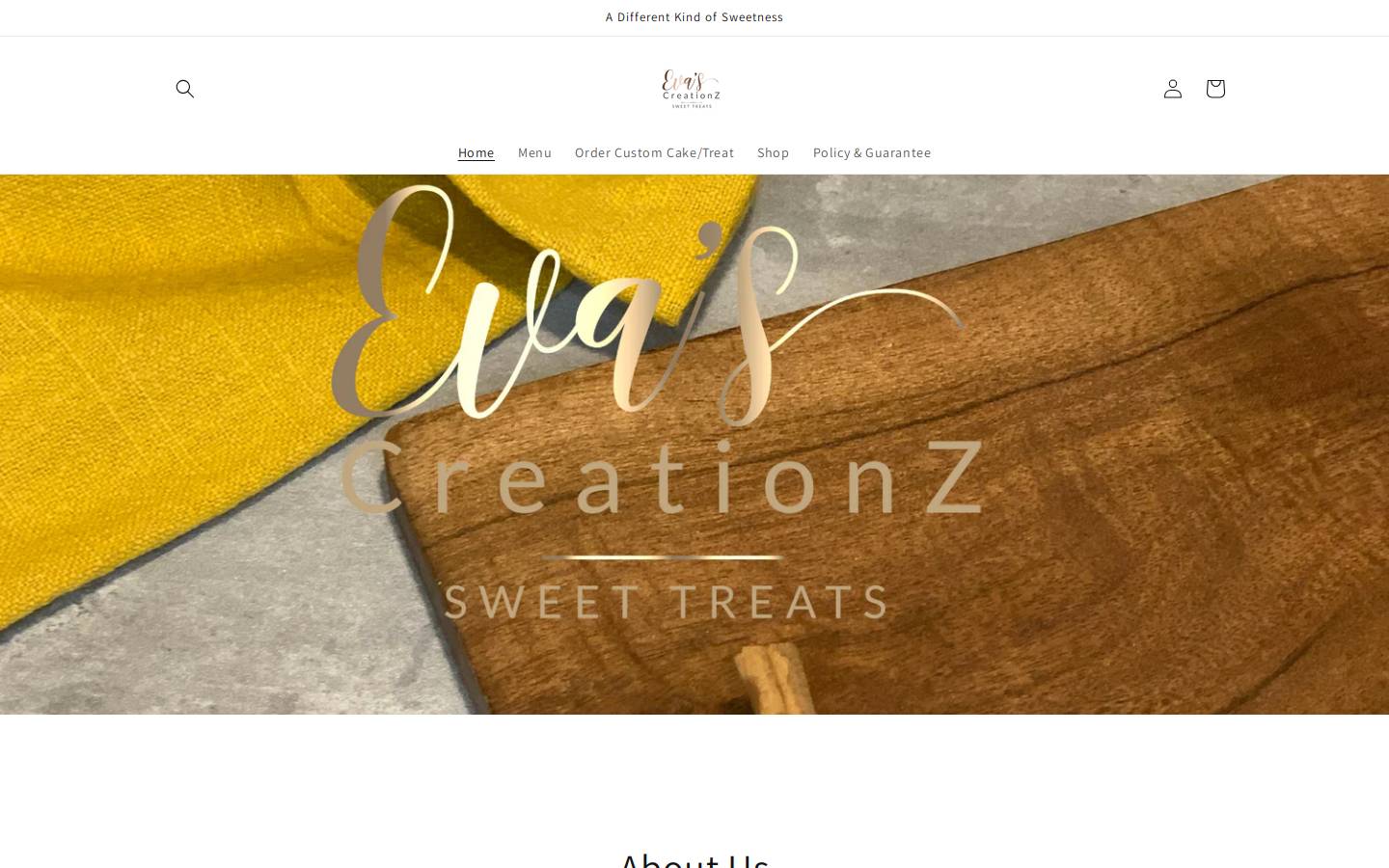 evascreationz.com homepage screenshot