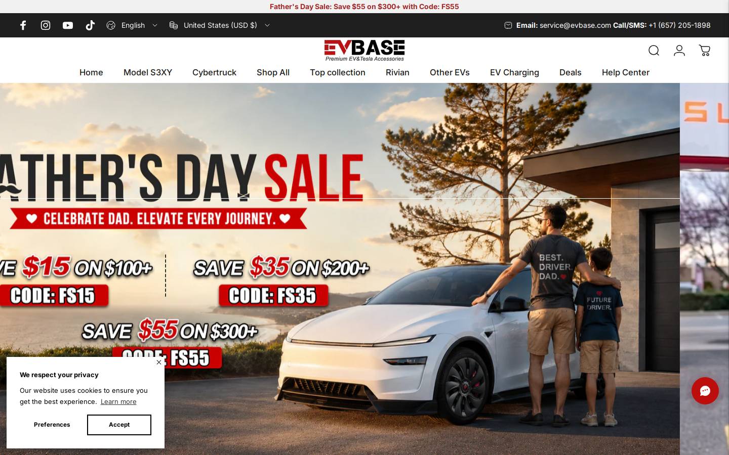 Evbase homepage screenshot