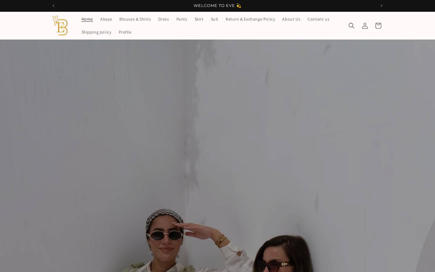 eve-boutique.com homepage screenshot