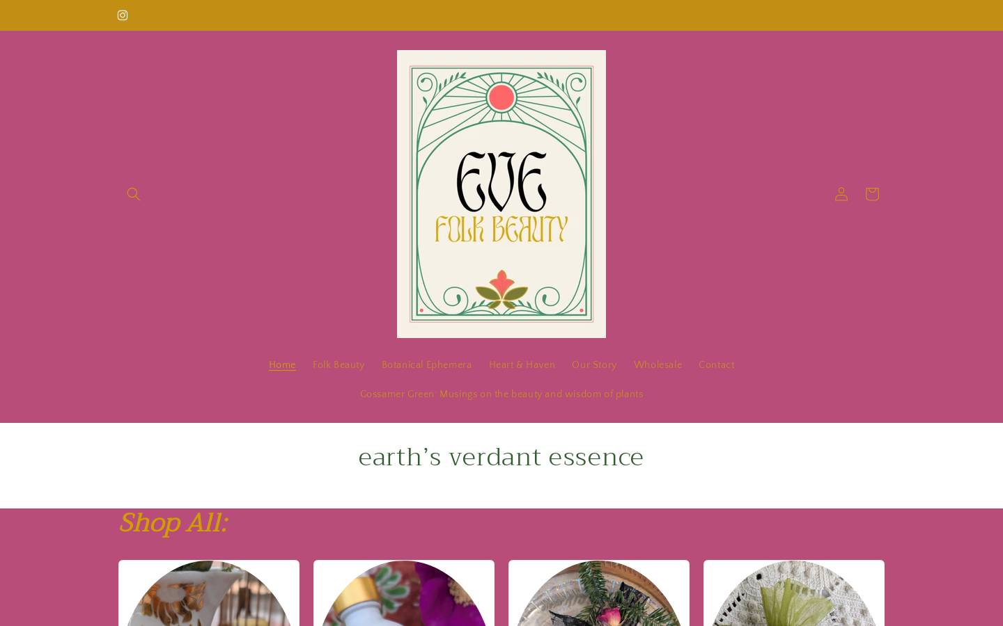evefolkbeauty.com homepage screenshot