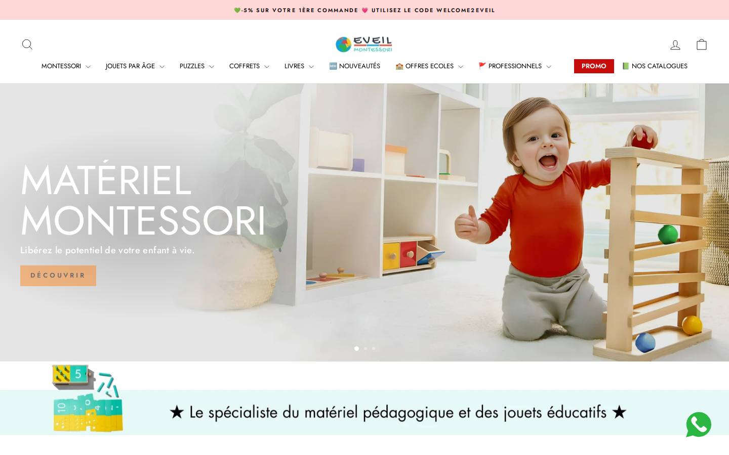 eveil-montessori.ma homepage screenshot