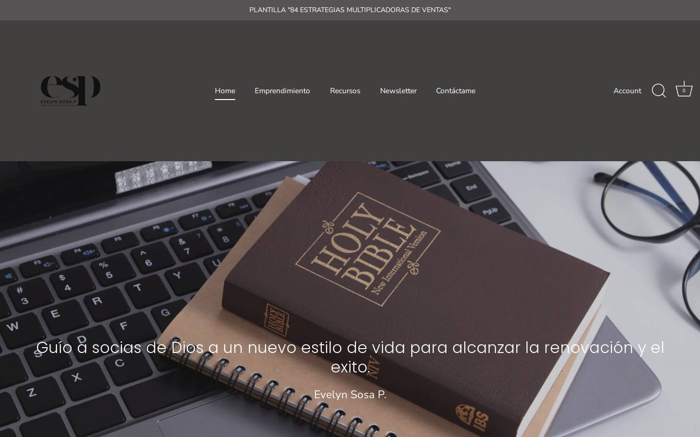 evelynsosap.com homepage screenshot