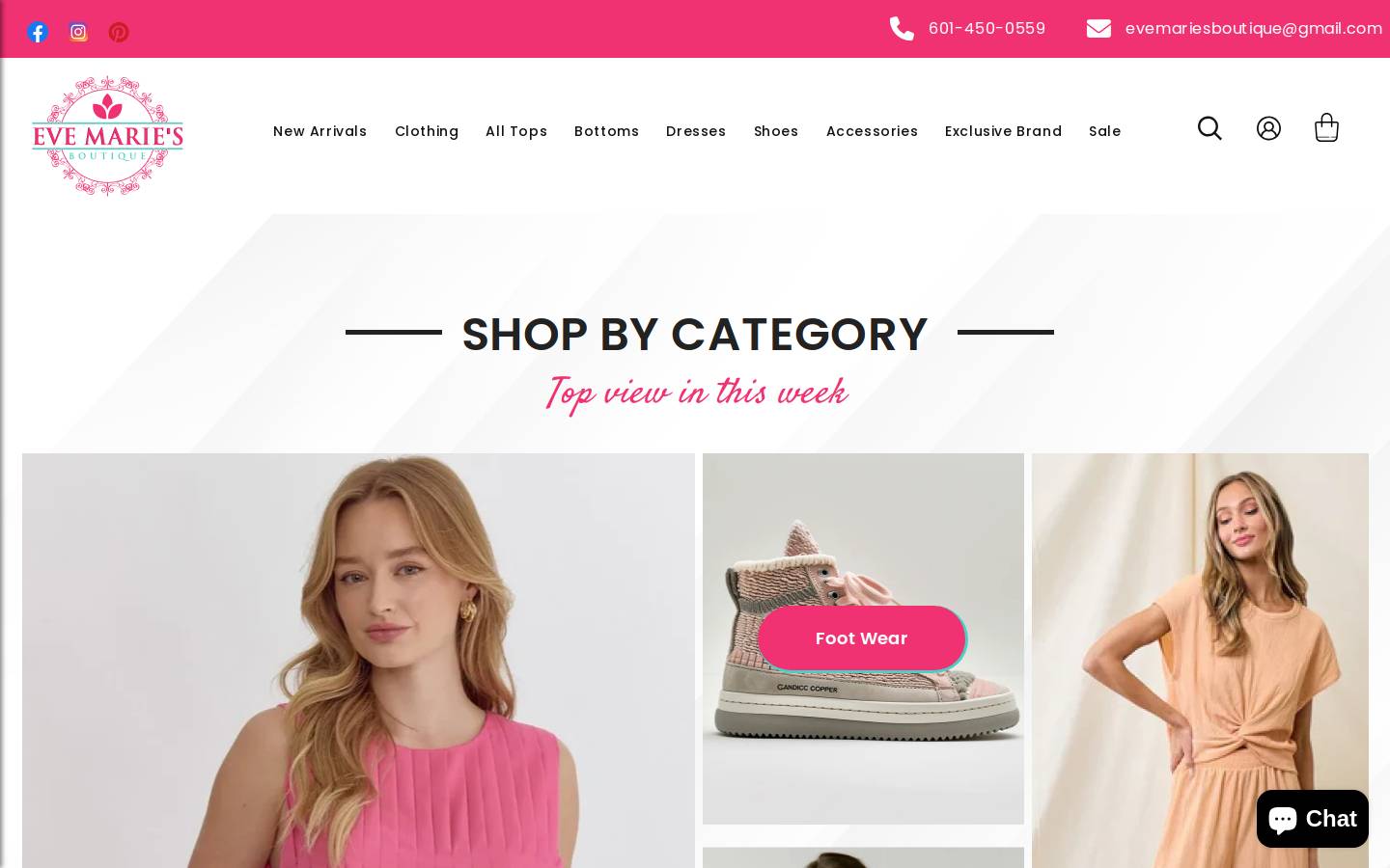 evemaries.com homepage screenshot