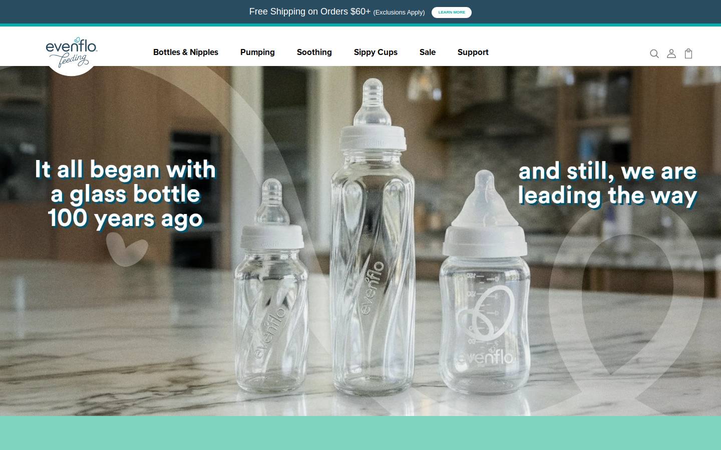 evenflofeeding.com homepage screenshot