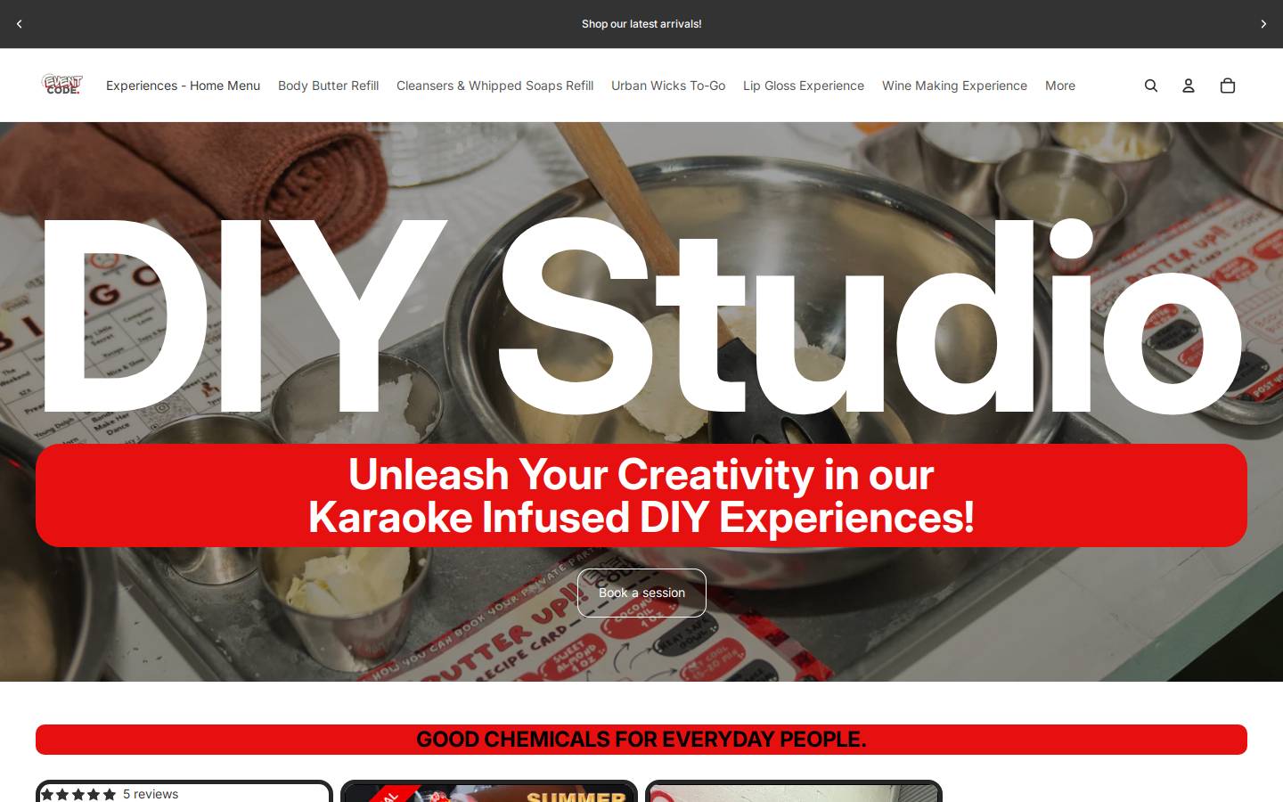 eventcodefl.com homepage screenshot