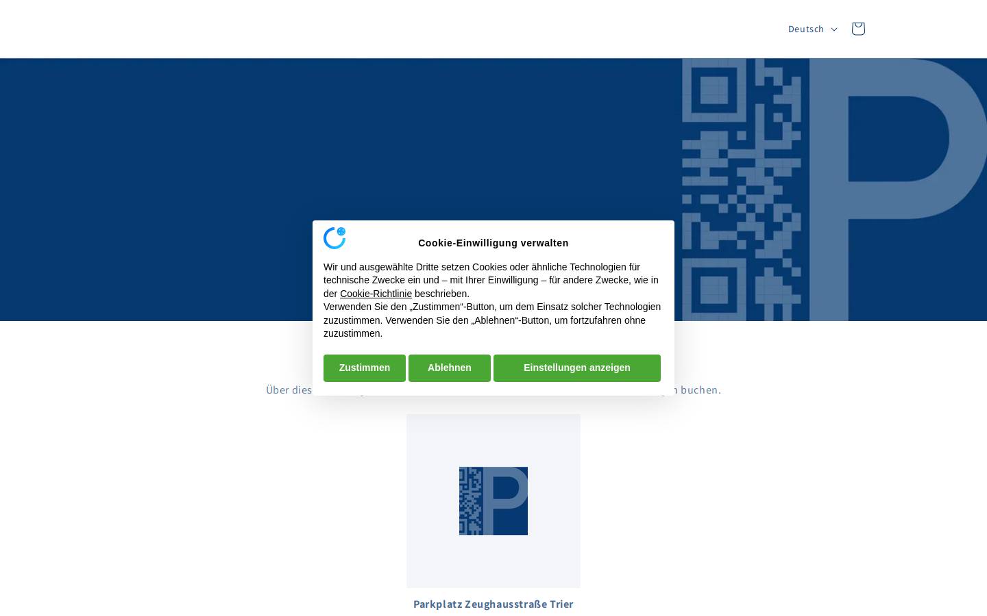eventparking.de homepage screenshot