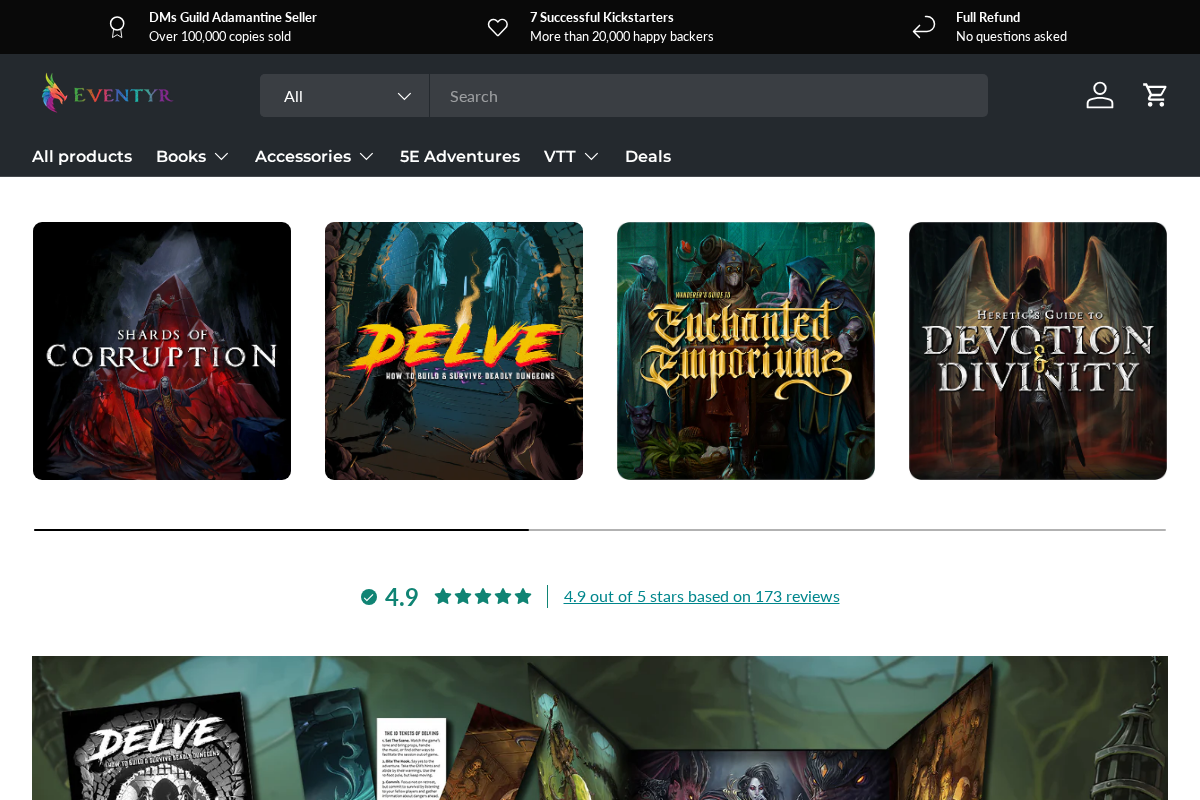 Eventyr Games homepage screenshot