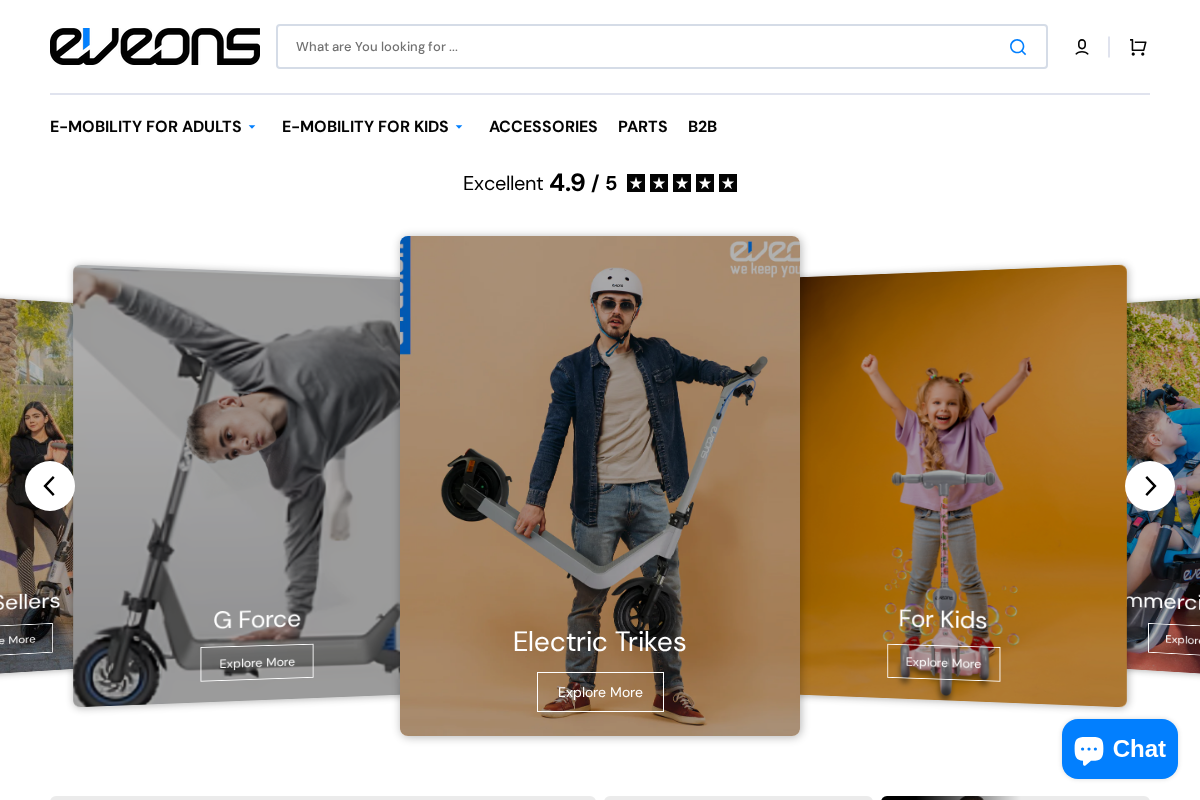 Eveons Mobility Systems LLC homepage screenshot