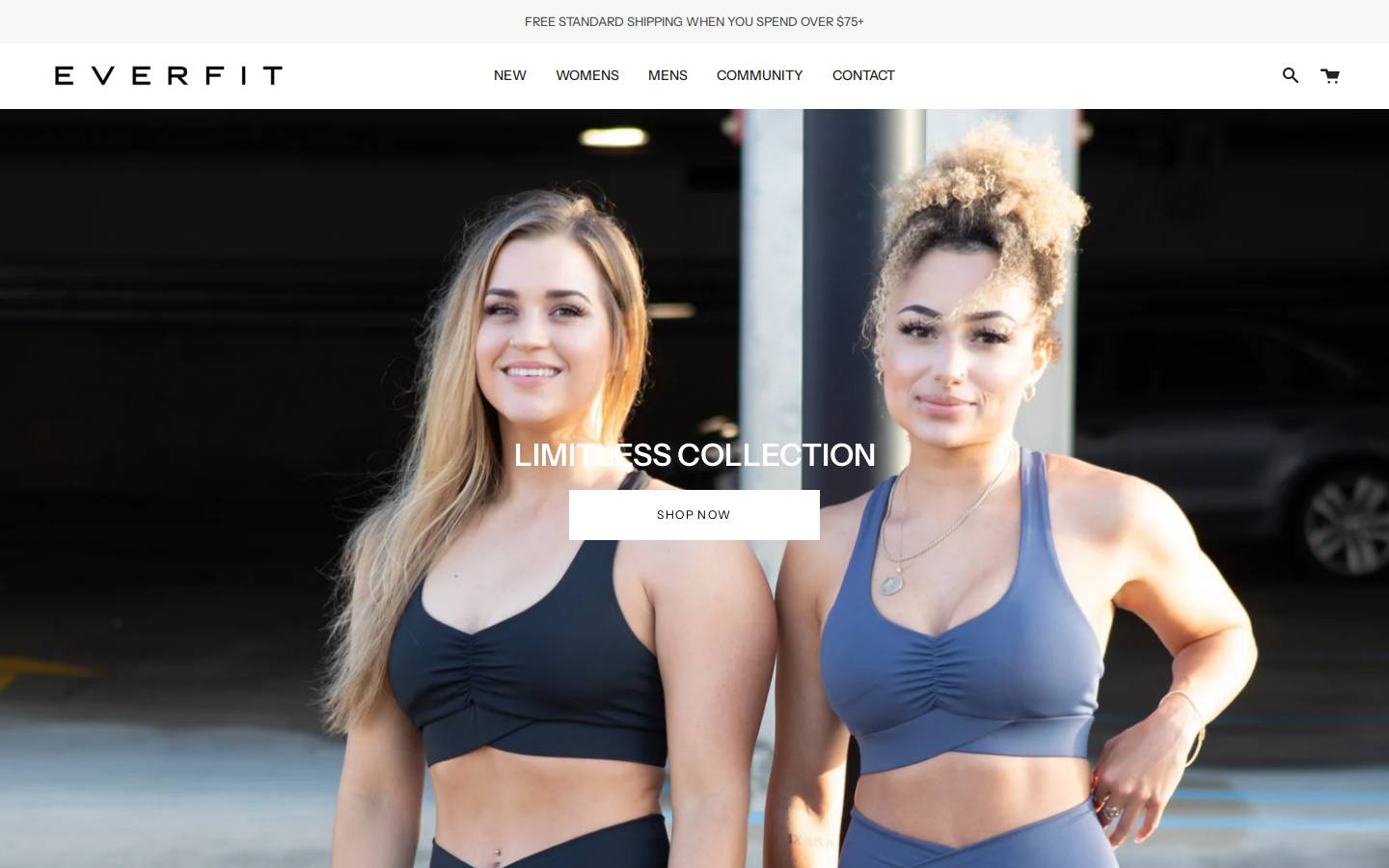 everfitwear.com homepage screenshot