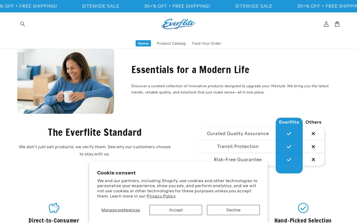 everflite.co homepage screenshot
