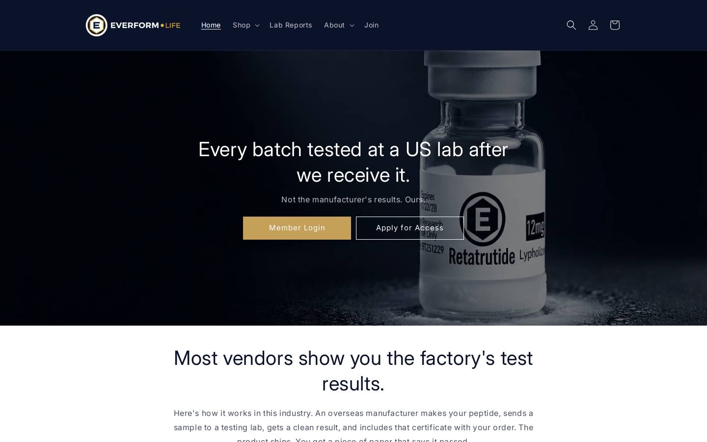 everformlife.com homepage screenshot