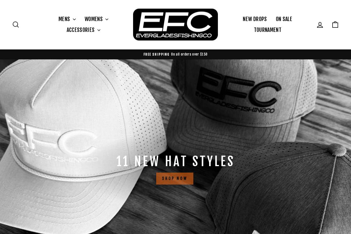 evergladesfishingco.com homepage screenshot