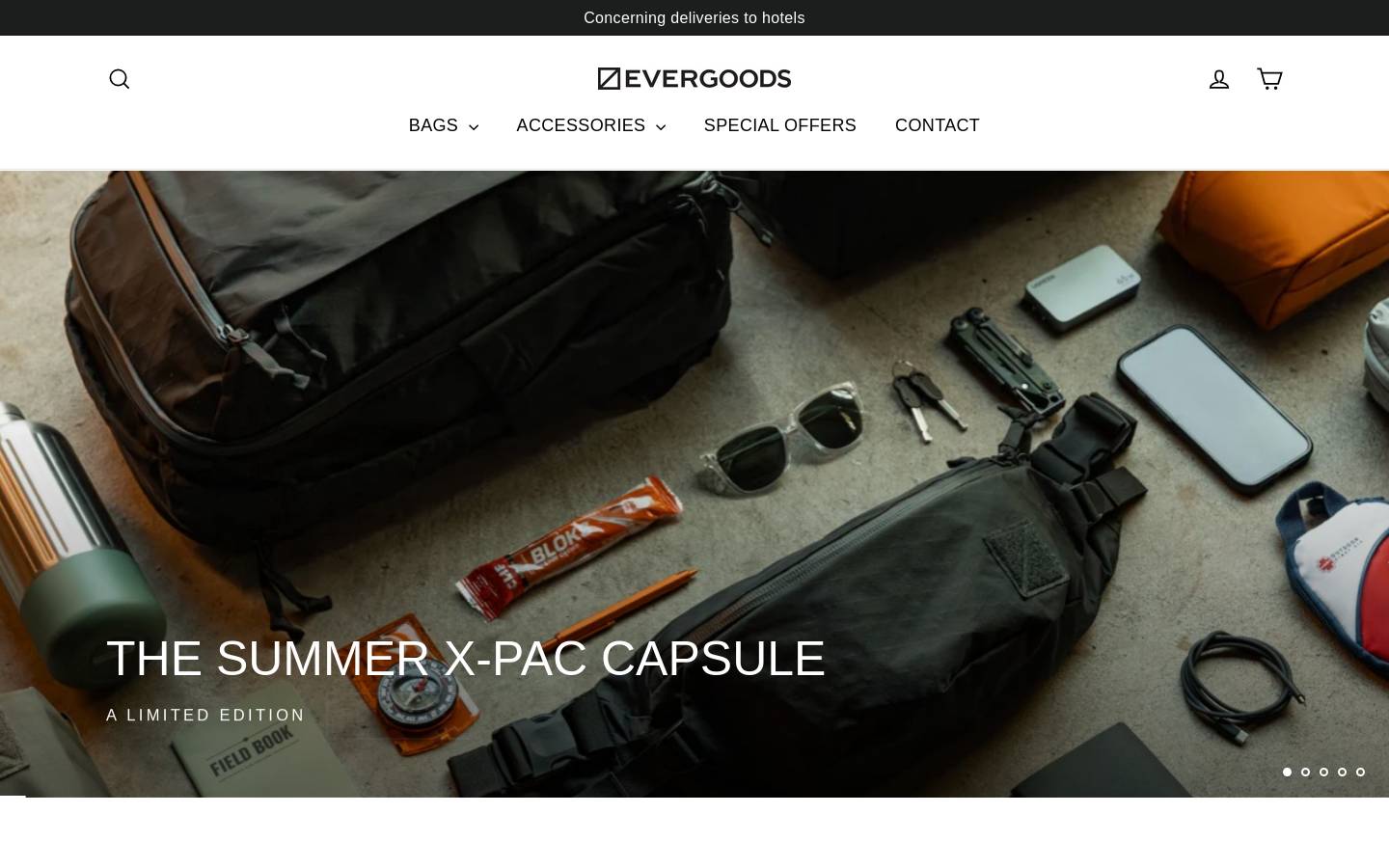 Evergoods homepage screenshot
