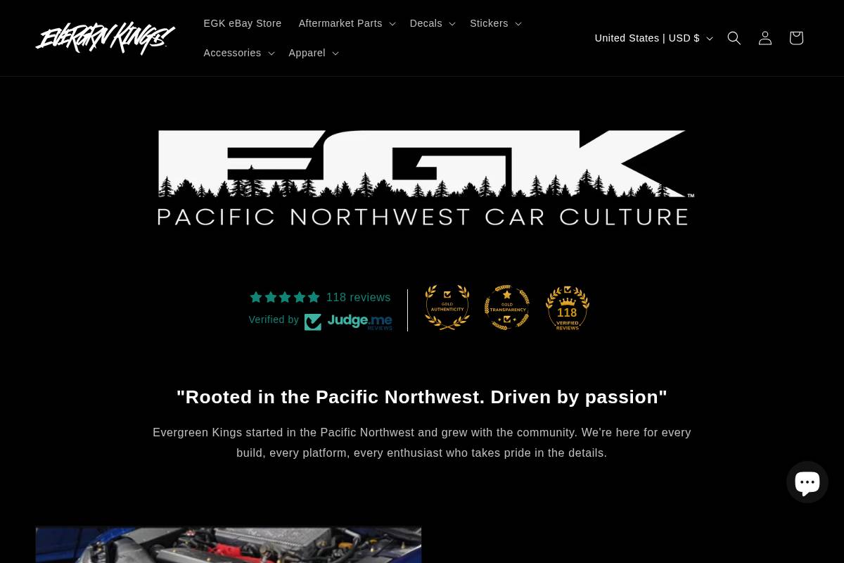 evergreenkings.com homepage screenshot