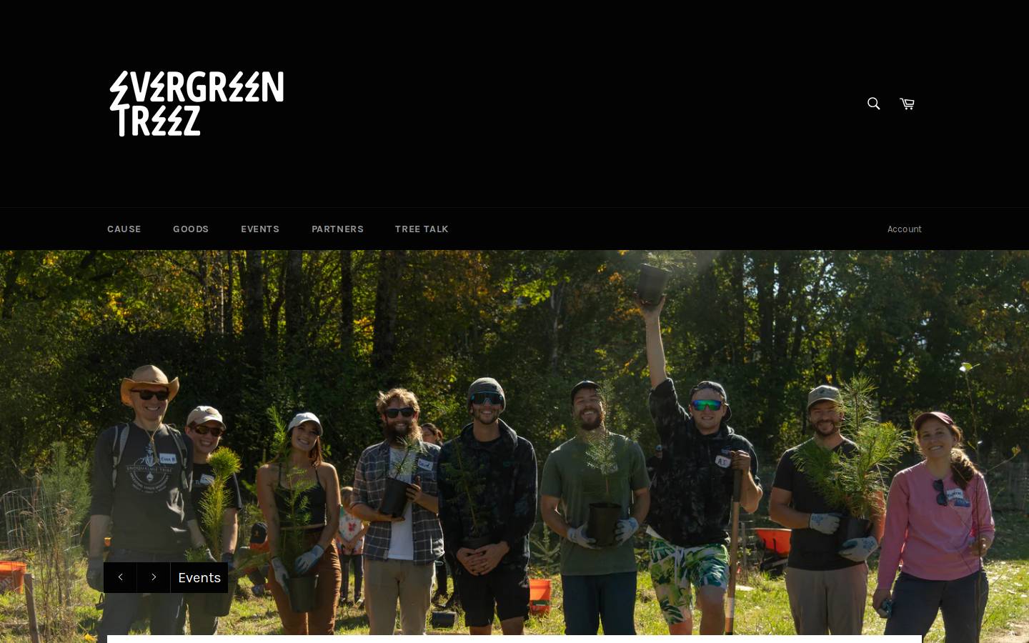 evergreentreez.com homepage screenshot