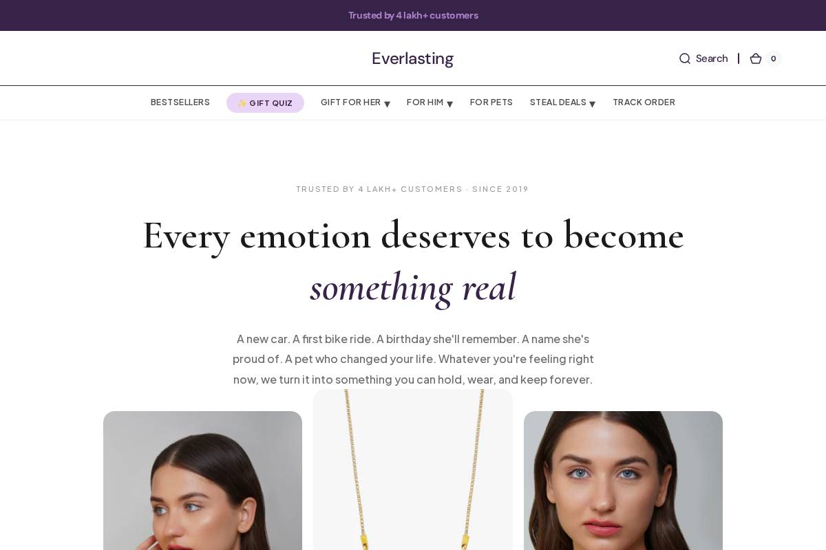 everlasting.shop homepage screenshot