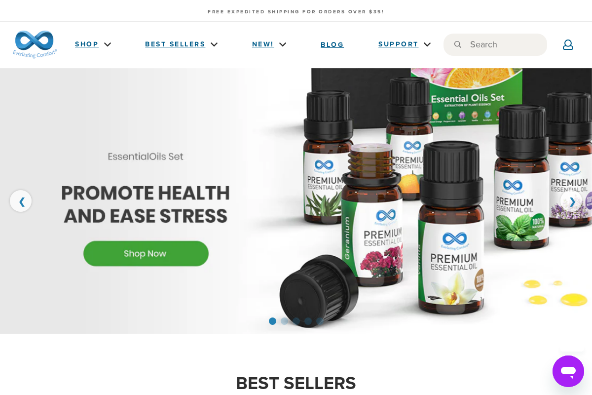 Everlasting Comfort homepage screenshot