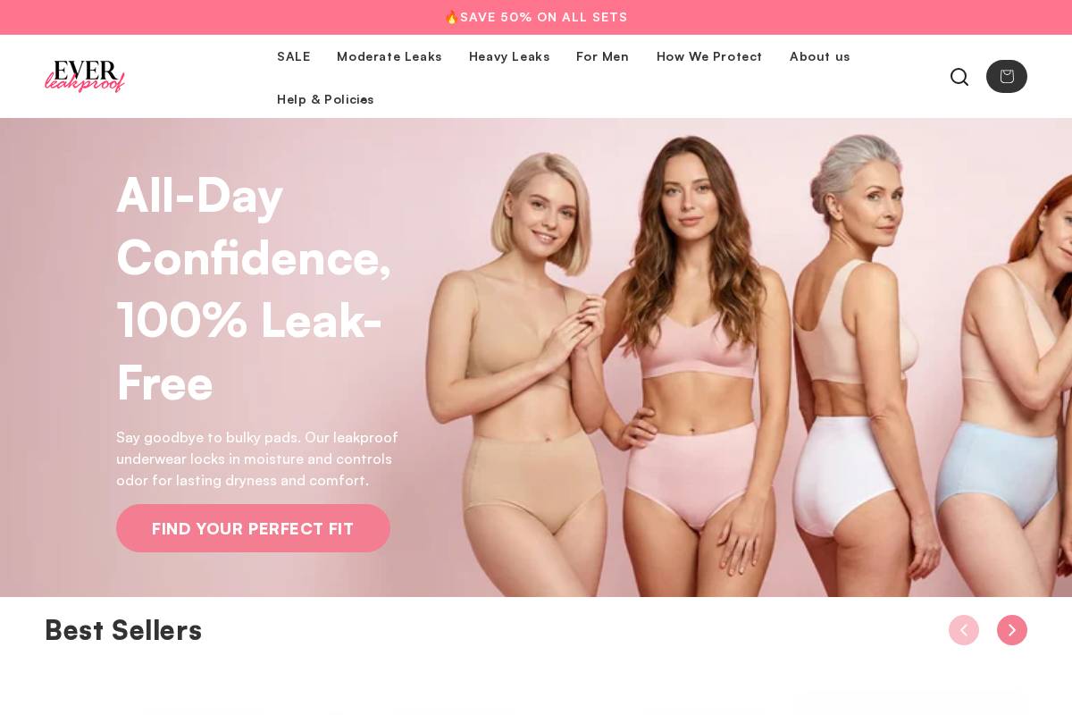 Everleakproof homepage screenshot