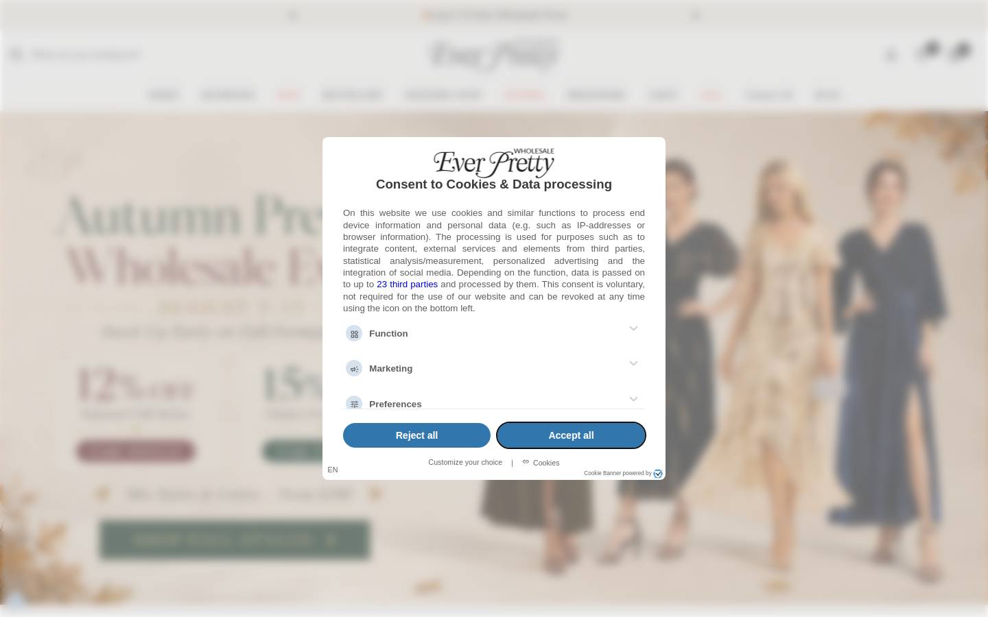 everprettywholesale.com homepage screenshot