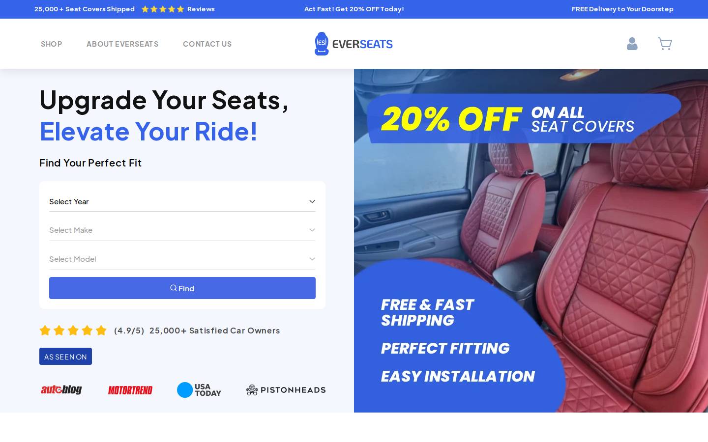 everseats.com homepage screenshot