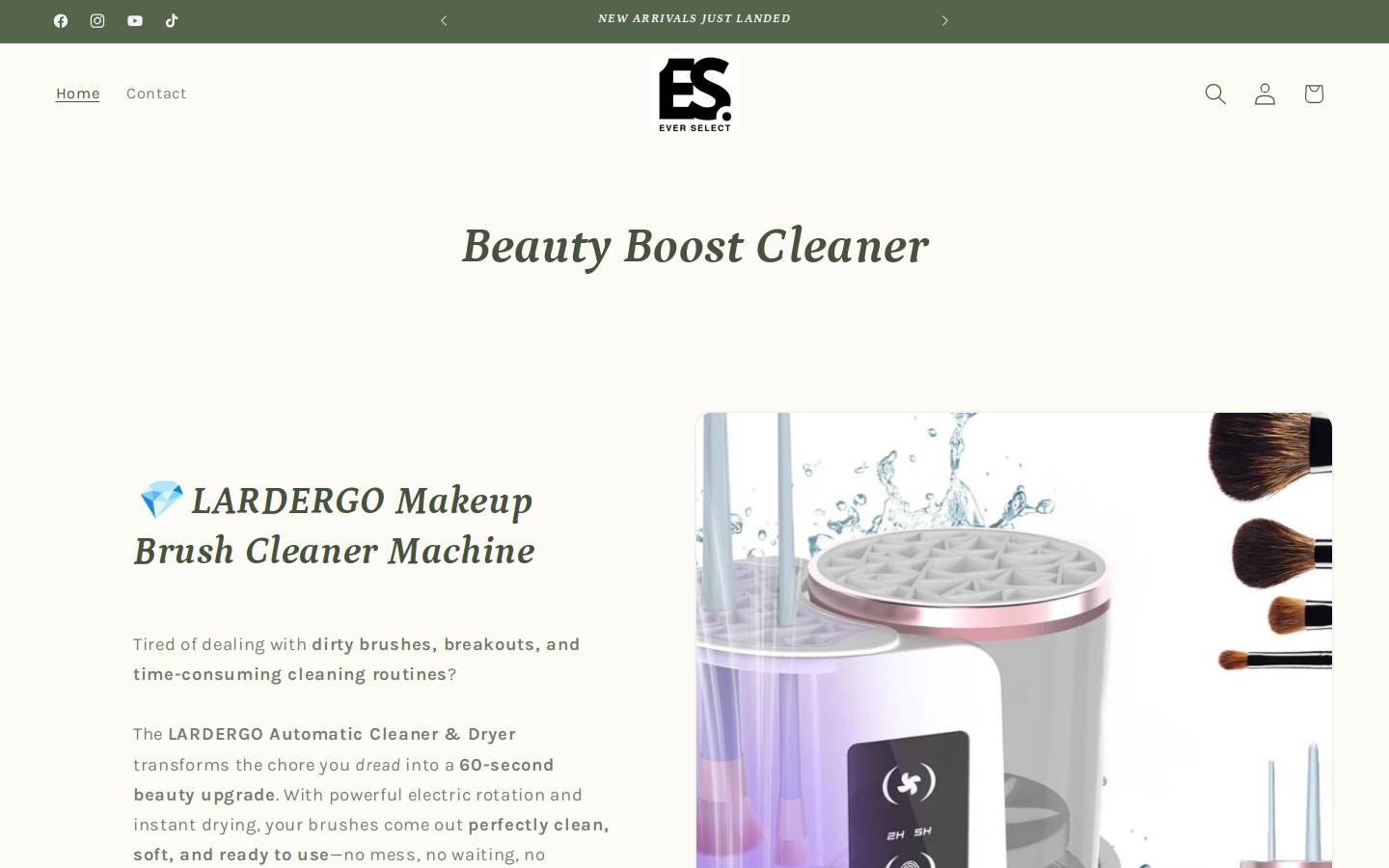 everselectshop.com homepage screenshot