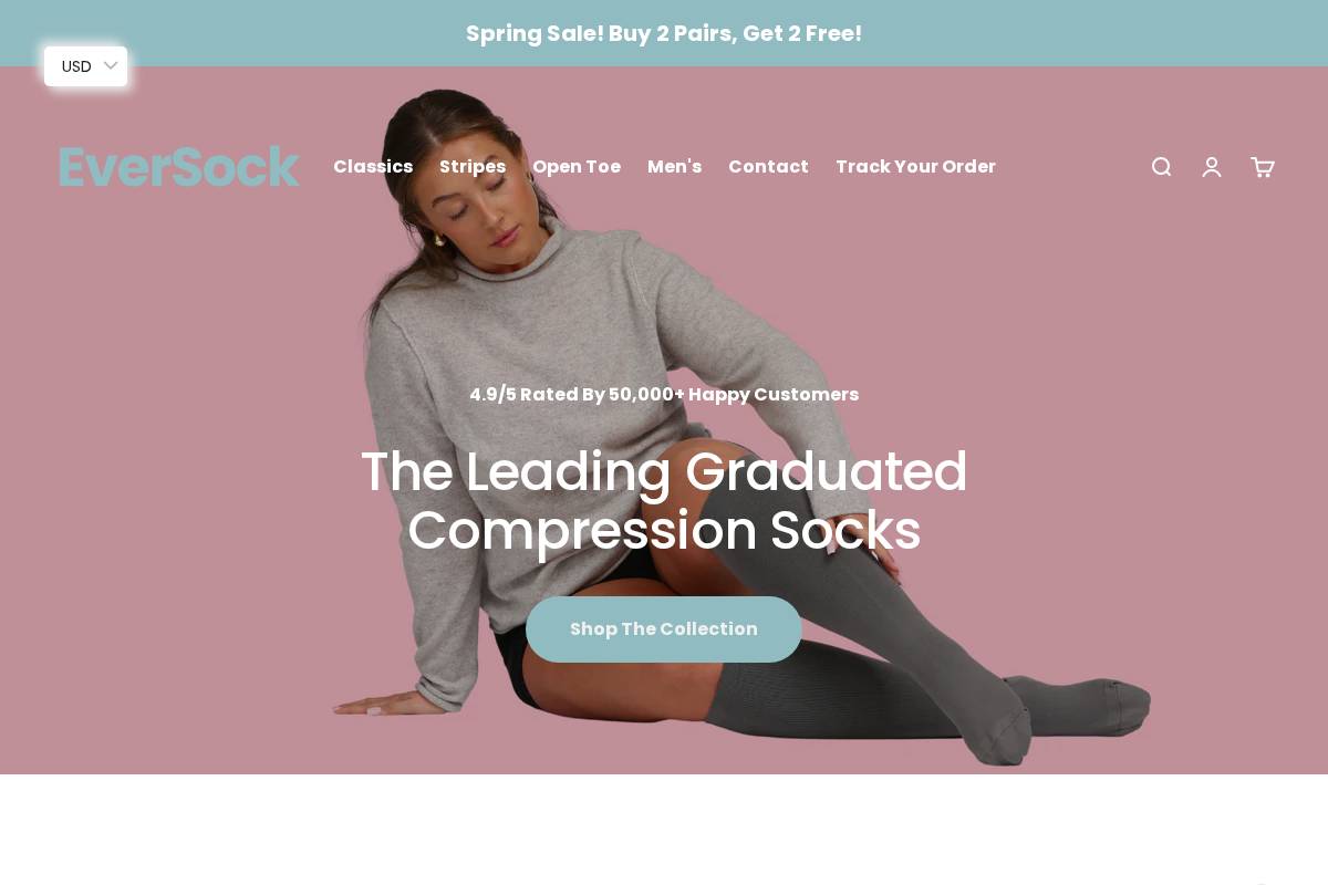 Eversock homepage screenshot