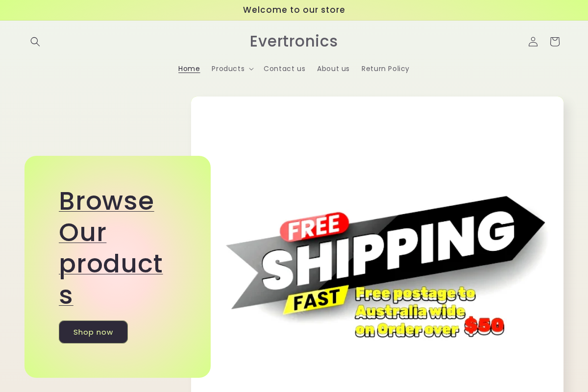 evertronics.net.au homepage screenshot