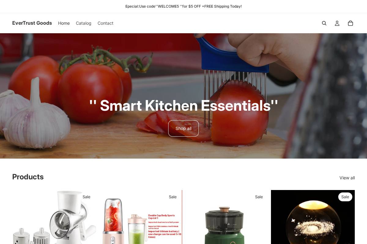 evertrustkitchen.com homepage screenshot