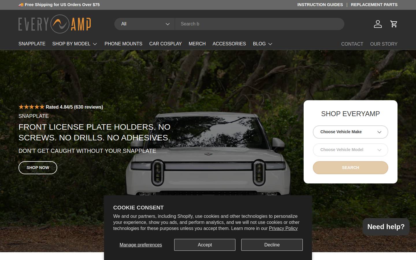 everyamp.com homepage screenshot