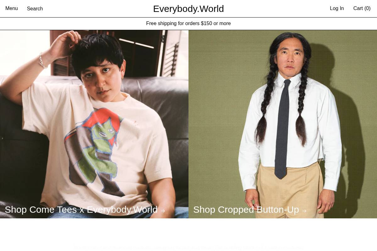 Everybody World homepage screenshot
