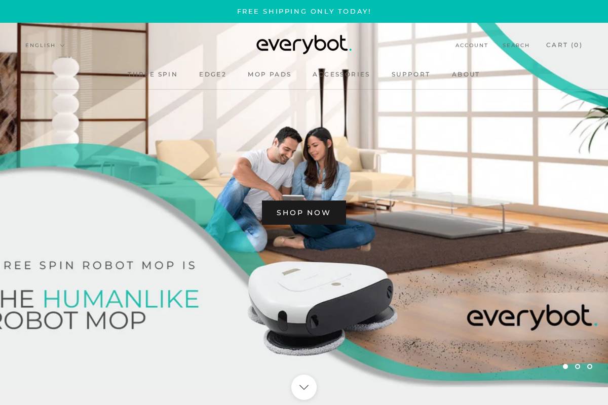 EVERYBOT homepage screenshot