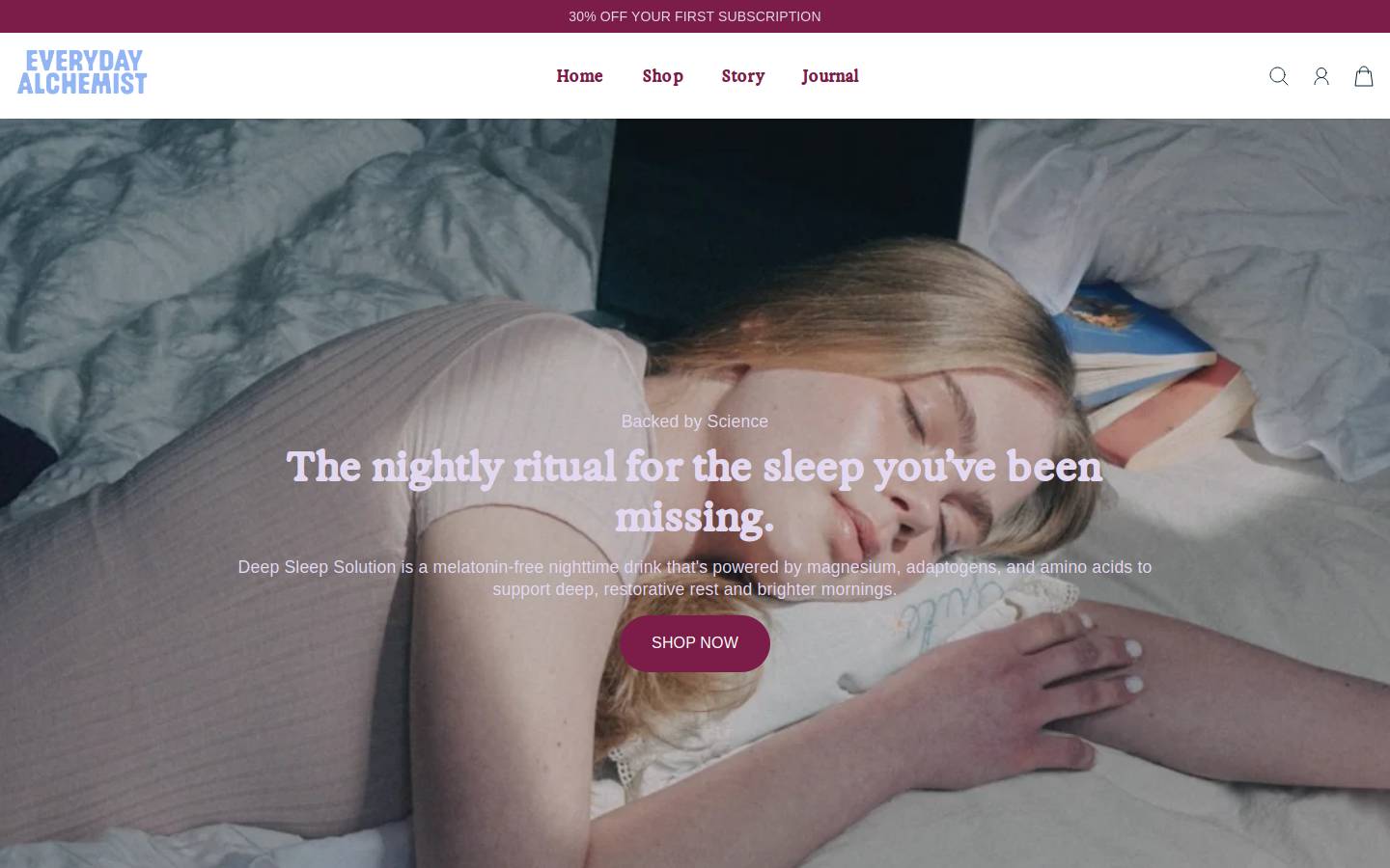 everydayalchemist.com homepage screenshot