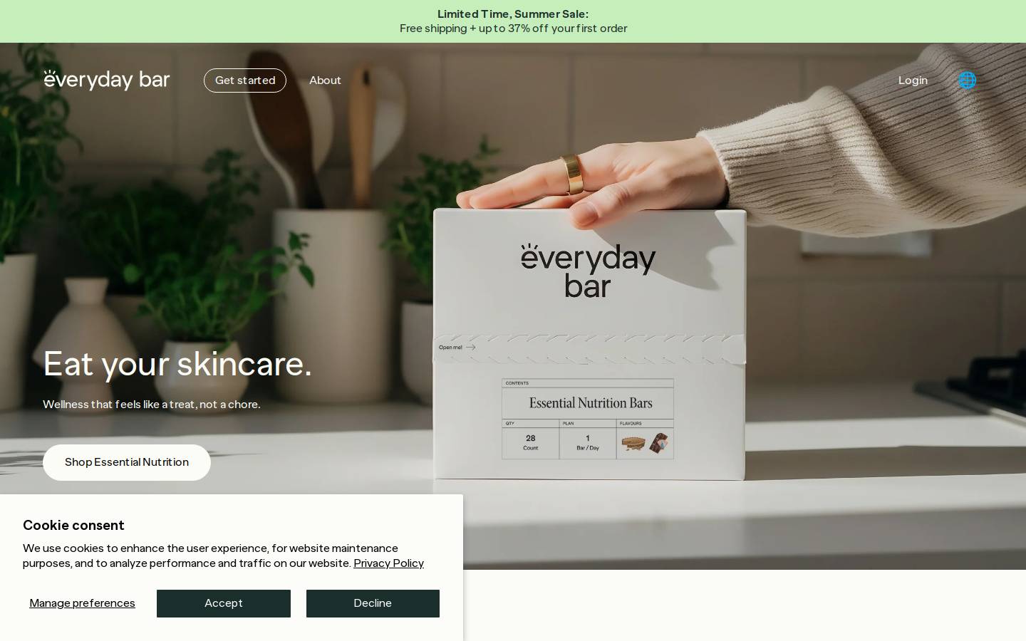 everydaybar.com homepage screenshot