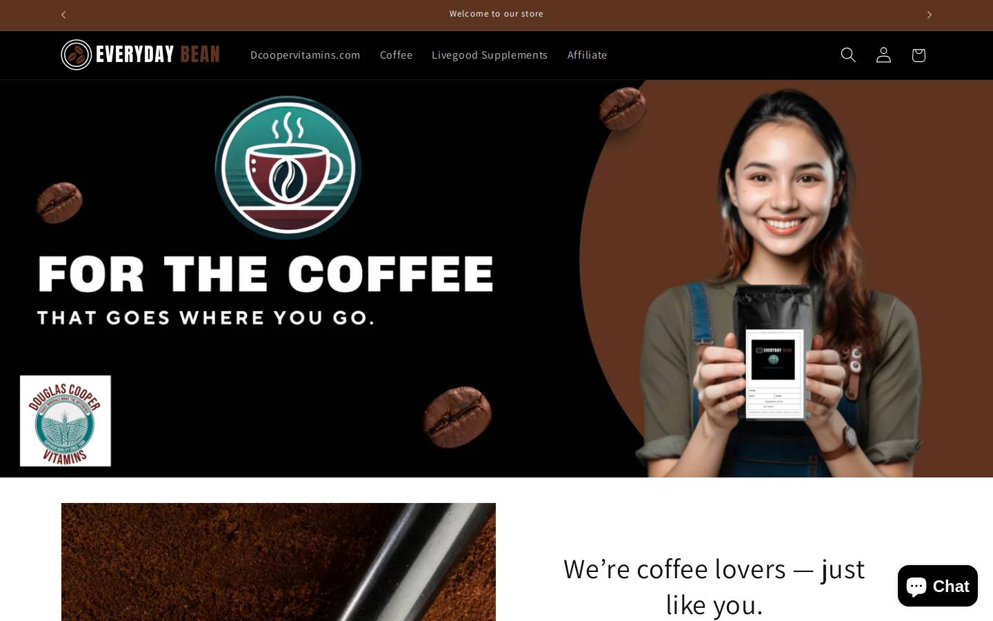 everydaybean.com homepage screenshot