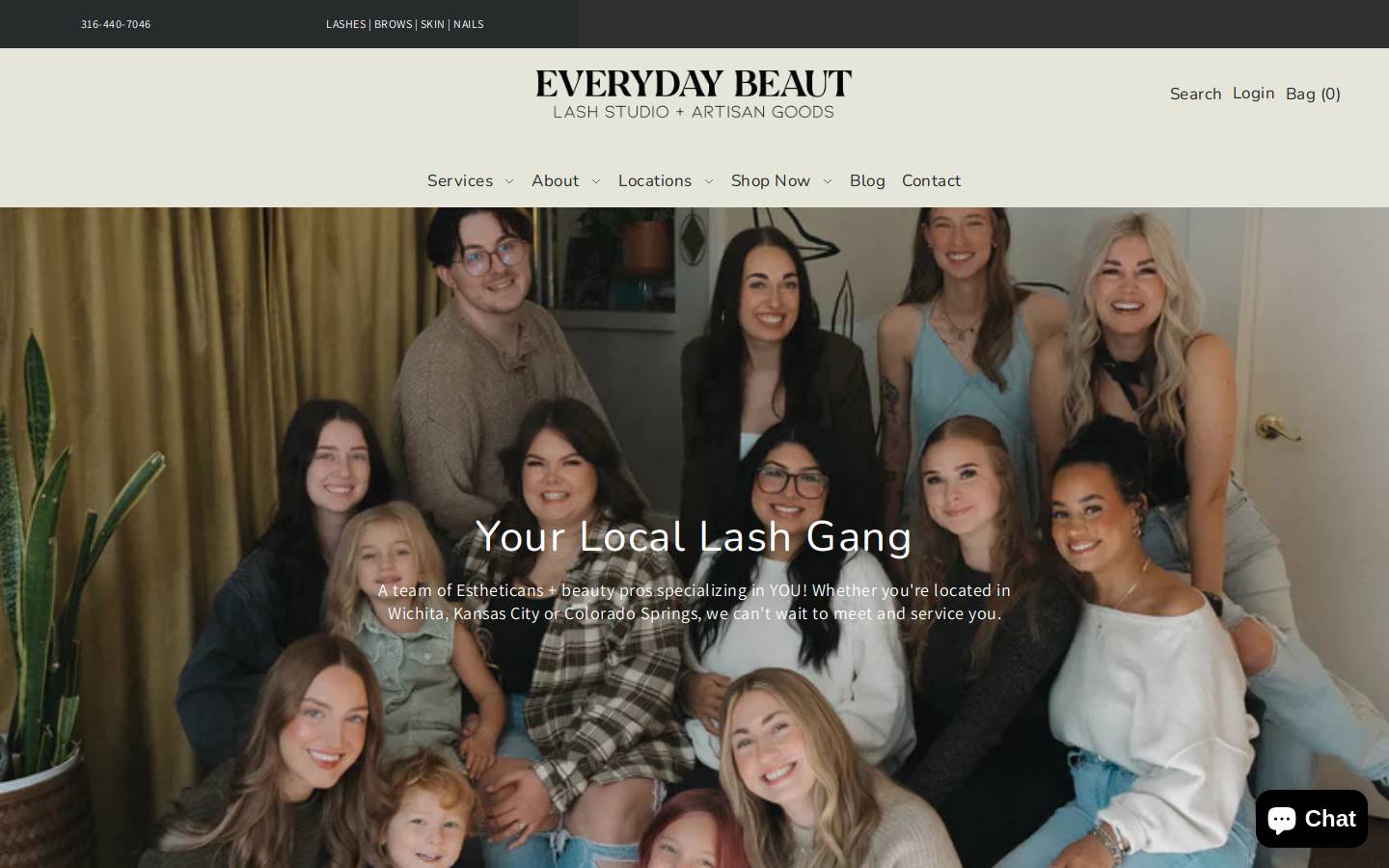 everydaybeaut.com homepage screenshot