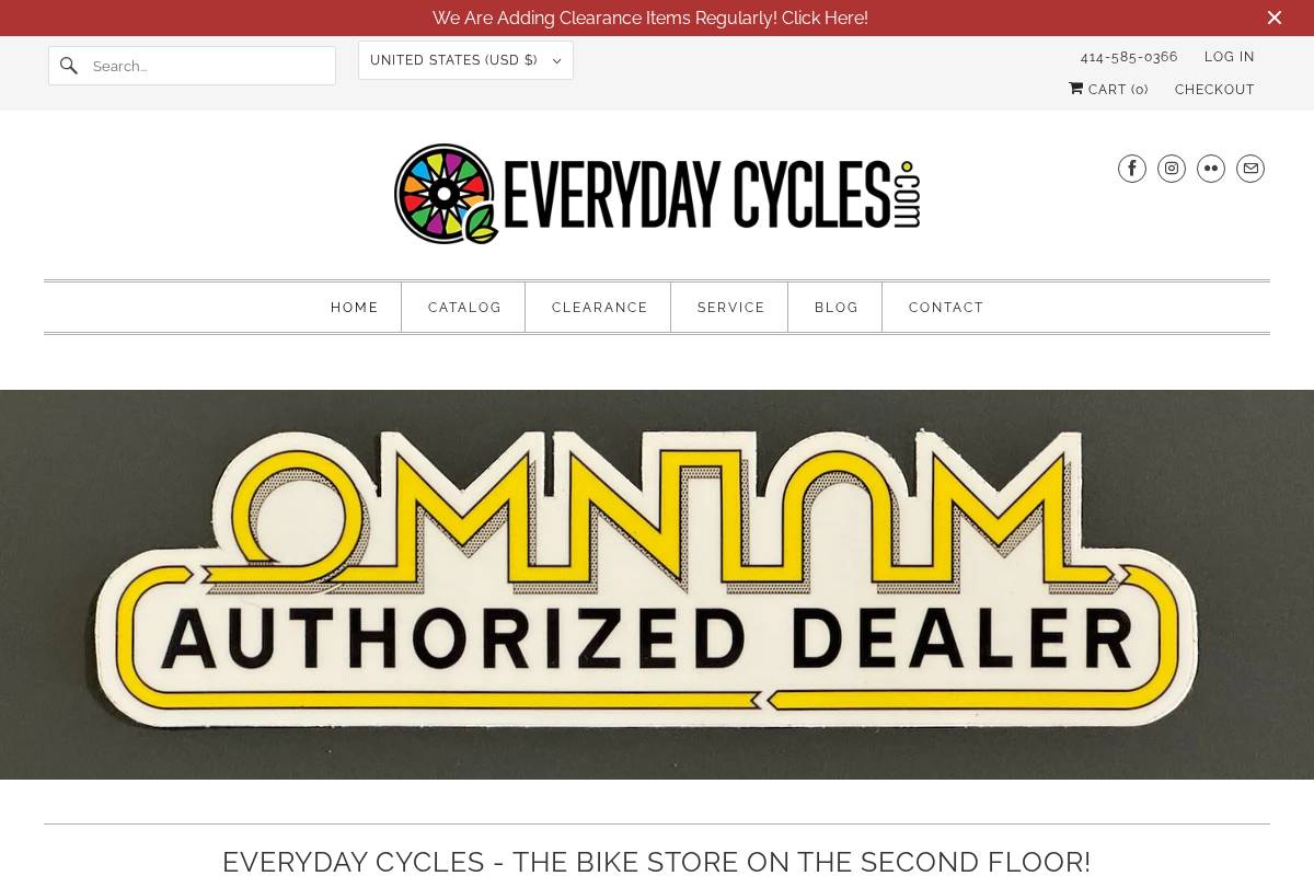 everydaycycles.com homepage screenshot