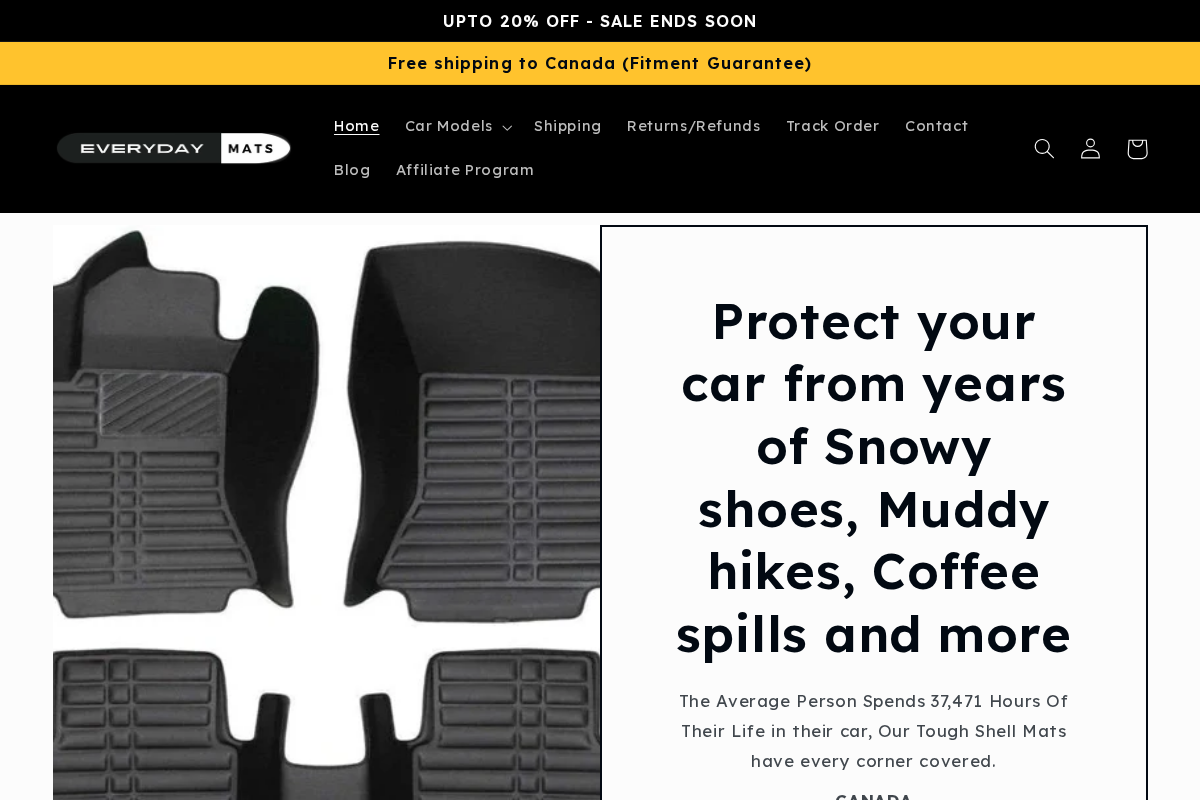 Everydaymats homepage screenshot